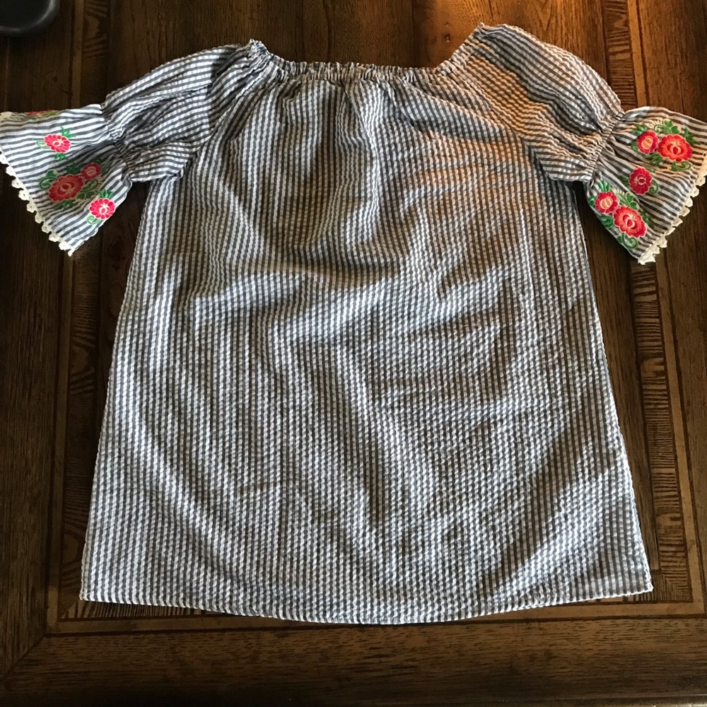 Absolutely Darling Girls Seersucker Top